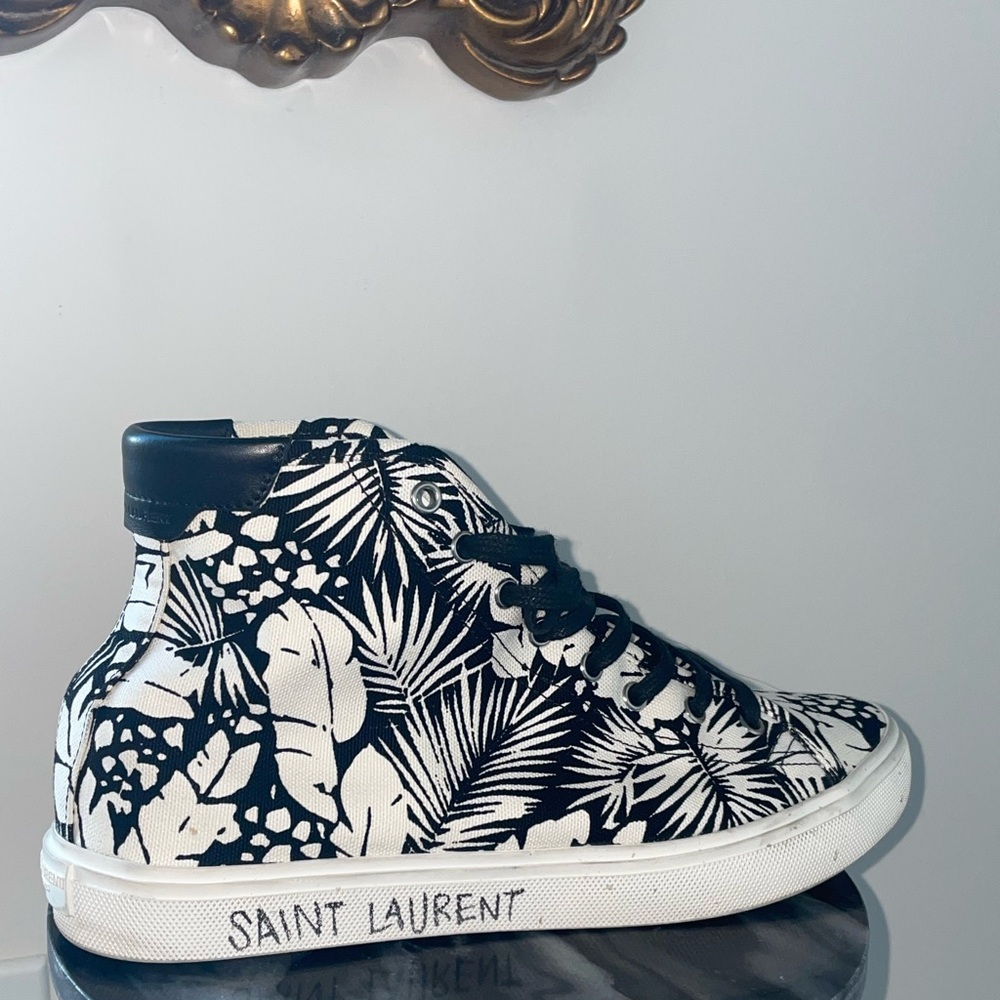 Saint Laurent Monochrome Patterned High-Tops